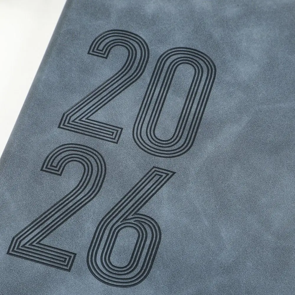 2026 365 Days Efficiency Notebook Yearly Schedule Texture PU a5 Agenda Planning Notepad English Version Soft Daily Plan Yearbook