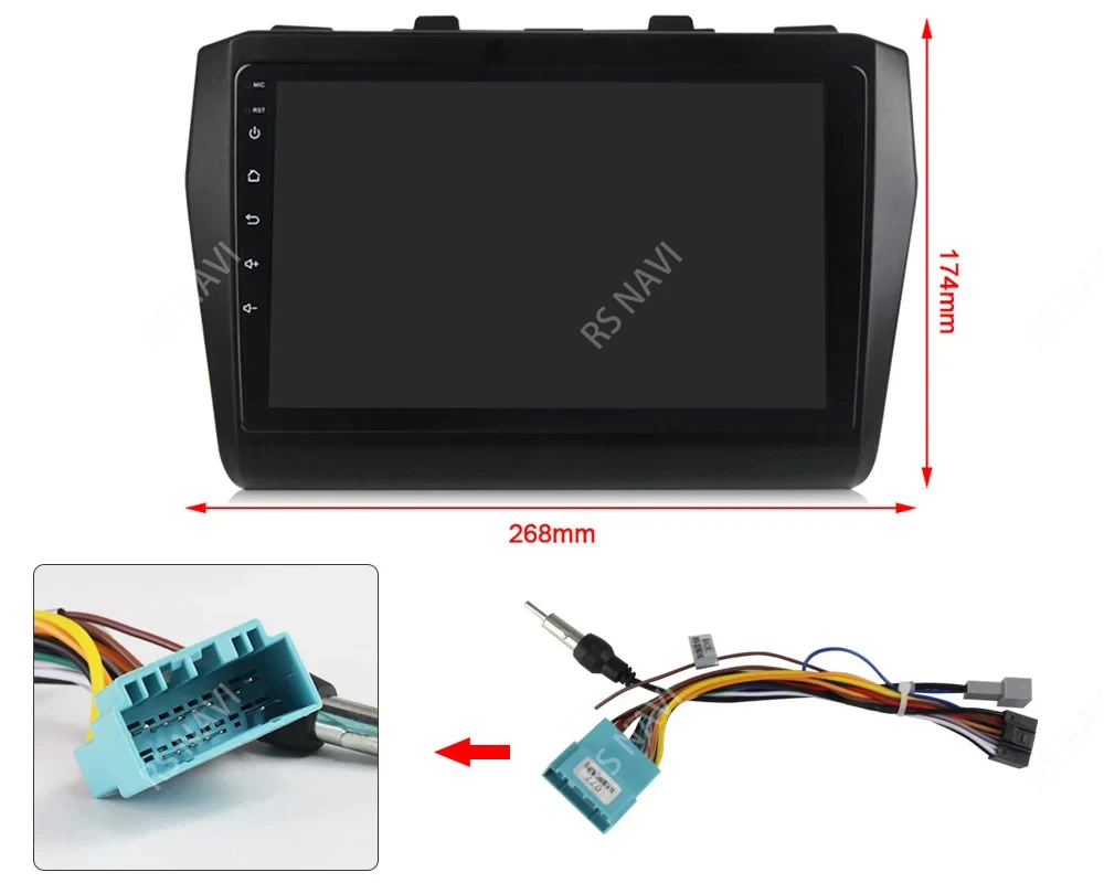 Android 16 Carplay Auto für Suzuki Swift 2016 - 2020 Autoradio GPS Stereo BT Video Autoradio Plug and Play Snapdragon Wireless – Detail 2