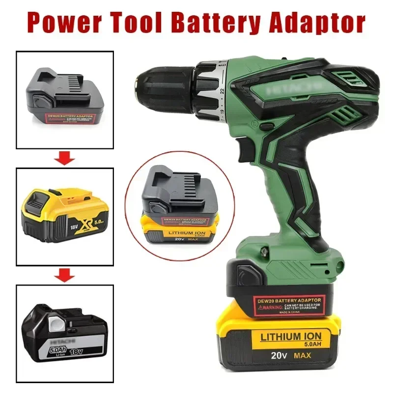 For Dewalt 18V/20V DCB Series Lithium-ion Batteries Converting To for Hitachi&Hikoki 18V Battery Power Tools Battery Adapter