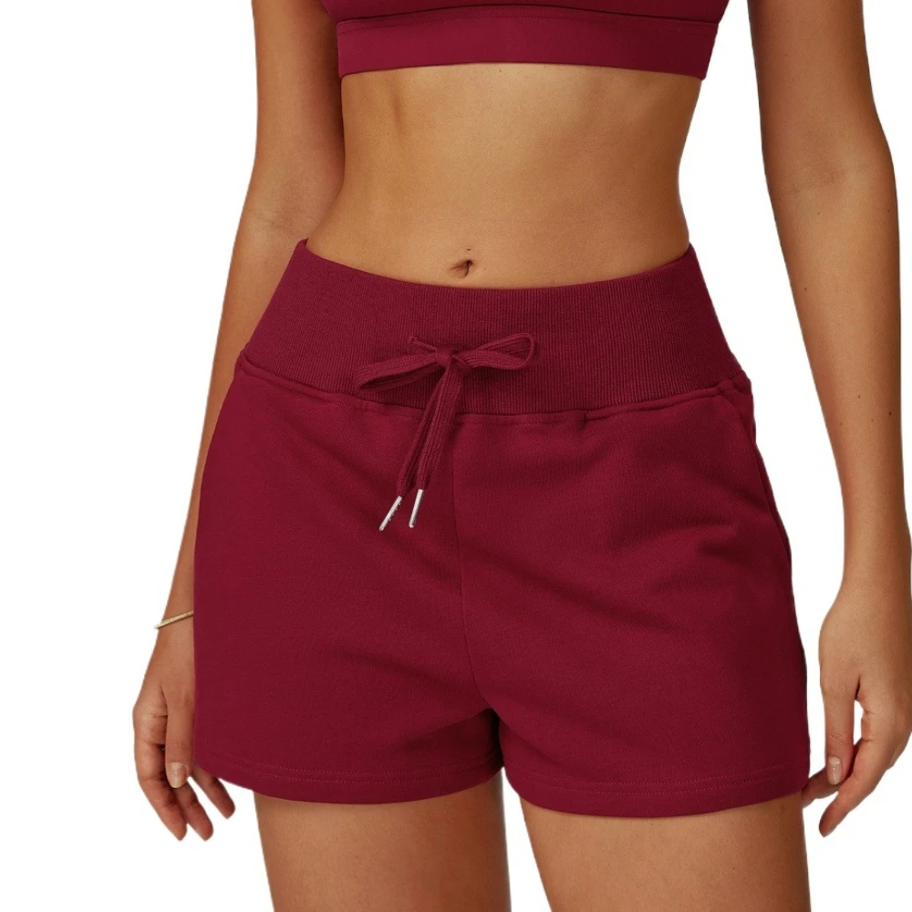 

New Women Yoga Shorts Winter High Waist Athletic Shorts Outdoor Fitness Running Short Sweatpants Gym Workout Cycling Short Pants