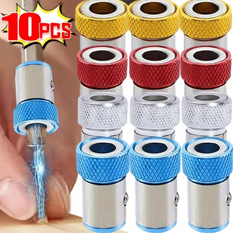 

10/1pcs Magnetic Bit Holder Magnet Ring Head Holder Strong Magnetizer Alloy Electric Phillip Anti-Corrosion Screwdriver Bit Ring