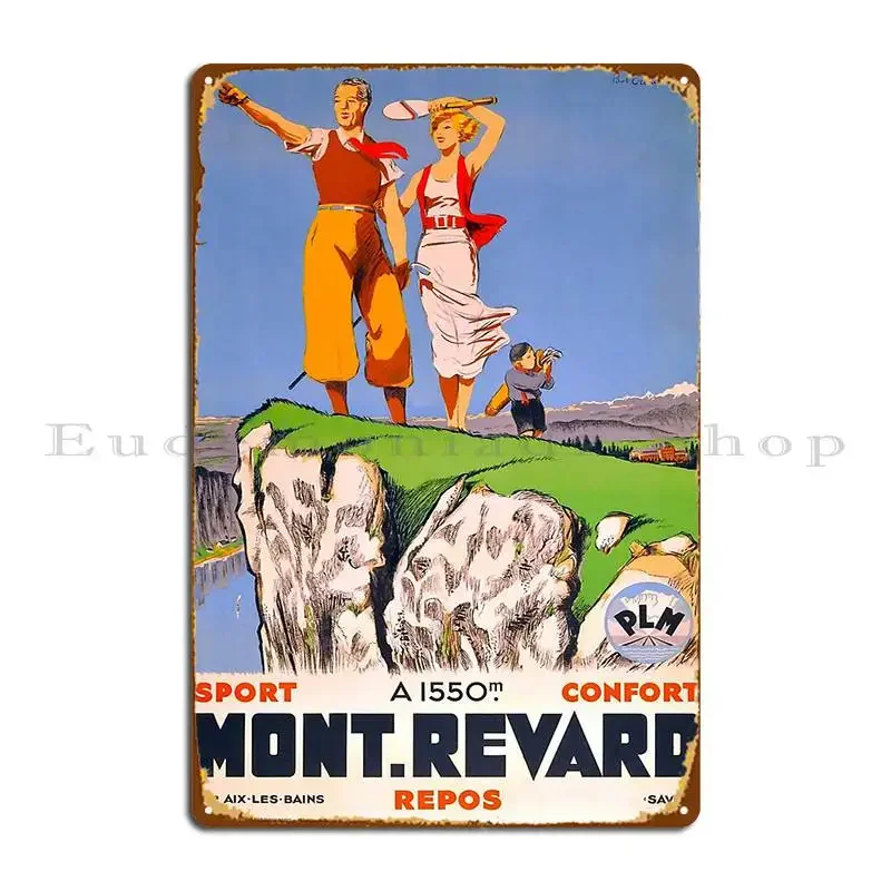 

Винтажный металлический постер Mont Revard для путешествий, декоративная табличка для кухни, настенный принт, ретро-постер из жести