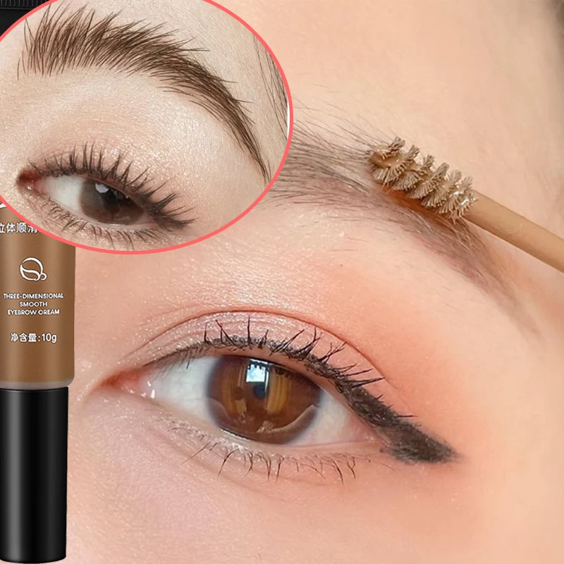 3d Fiber Vloeibare Wenkbrauw Crème Semi-Permanente Wenkbrauw Waterdicht Verven Make-Up Natuurlijk Niet Gemakkelijk Om Blijvende Wenkbrauw Styling Crème Te Vegen