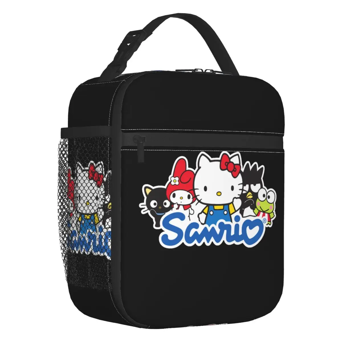 

Custom Kitty White Hello Kitty Insulated Lunch Bag for Women Leakproof Sanrio Cooler Thermal Lunch Box Beach Camping Travel