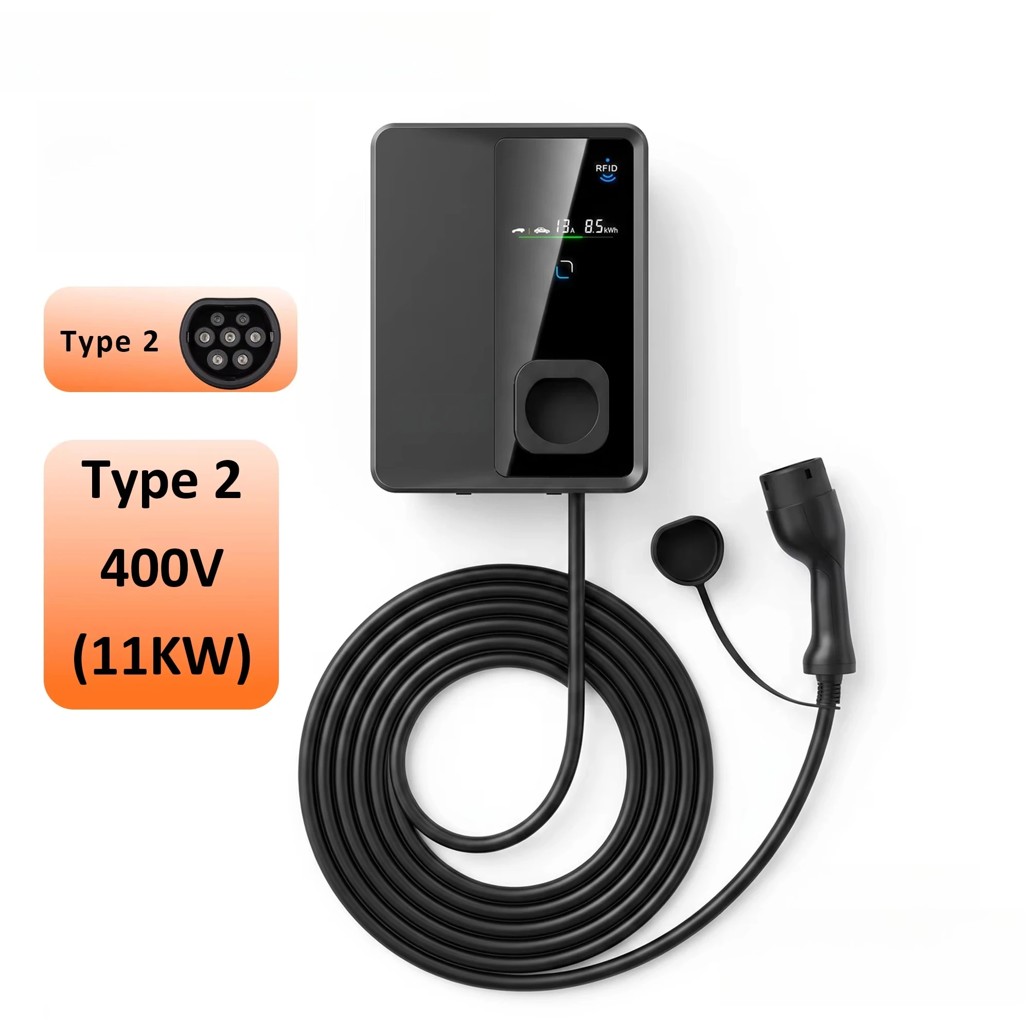 Smart Charger Wall Mounted Charging Station EV Charger 11Kw Type1 Plug Single Phase 40A Electric Car Charger with App Control