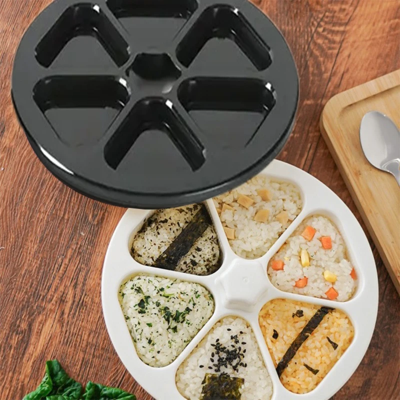 Molde para Sushi DIY, fiambrera triangular con bola de arroz, cebolla, bola de arroz, prensa de alimentos, molde triangular para hacer Sushi, vajilla para exteriores