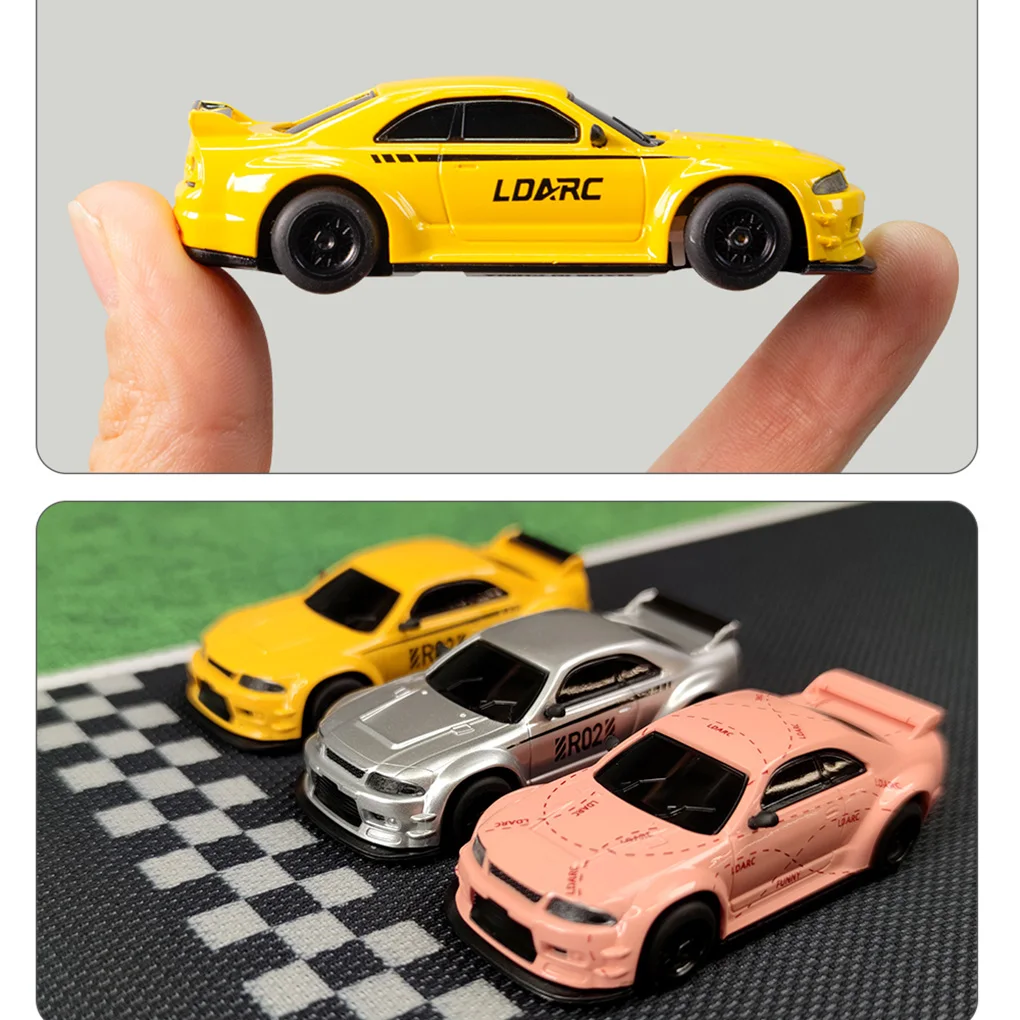 1/64 LDARC R02 Flat Run Racewagen Mini Afstandsbediening Auto RTR/L01 74 Simulatie Desktop Racing Model Voertuig Kinderspeelgoed