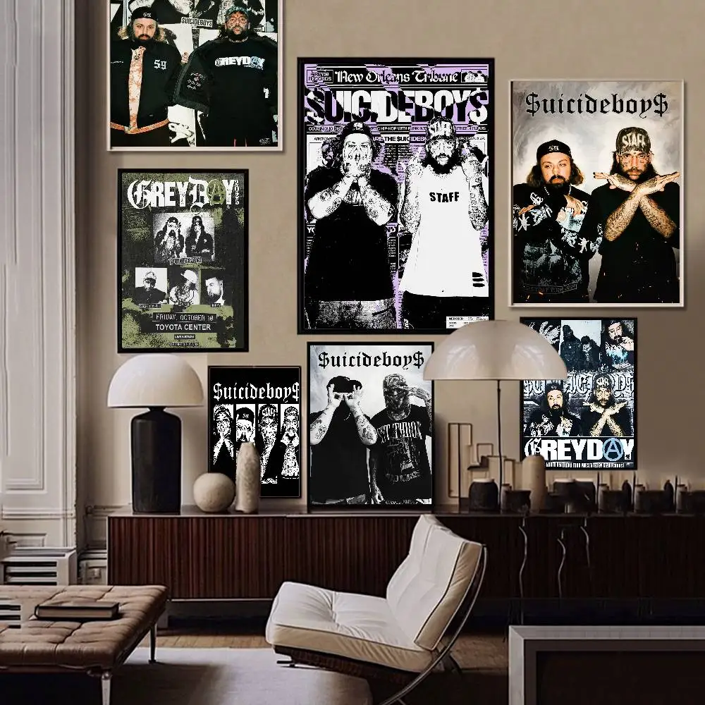 Singer S-Suicideboy Band Album Classic Movie Posters HD Quality Poster Wall Art Painting Study Nordic Home Decor