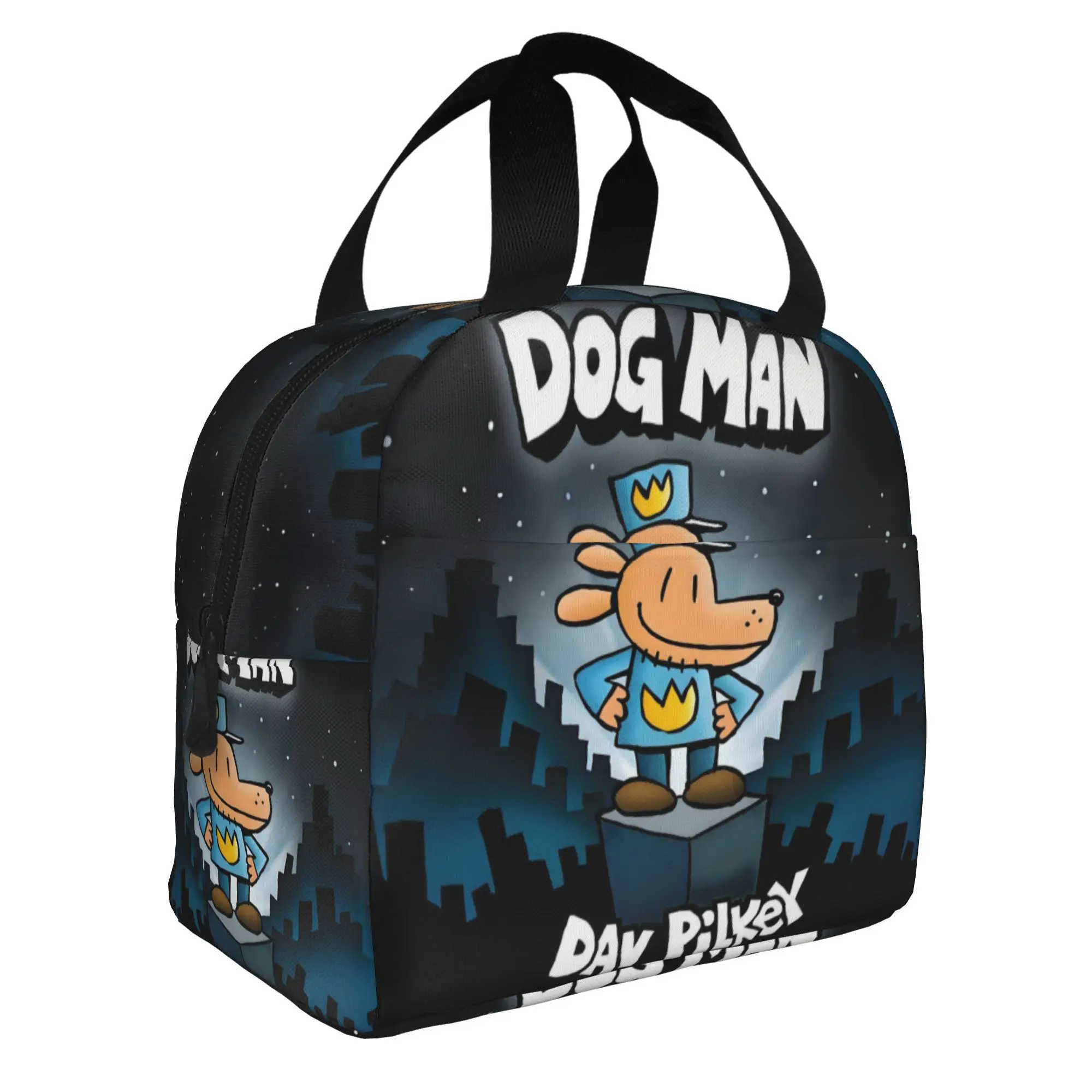 Cartoon Dog Man Manga Lunchtasche für Männer und Frauen, lustige, warme, isolierte Lunchboxen für die Schule