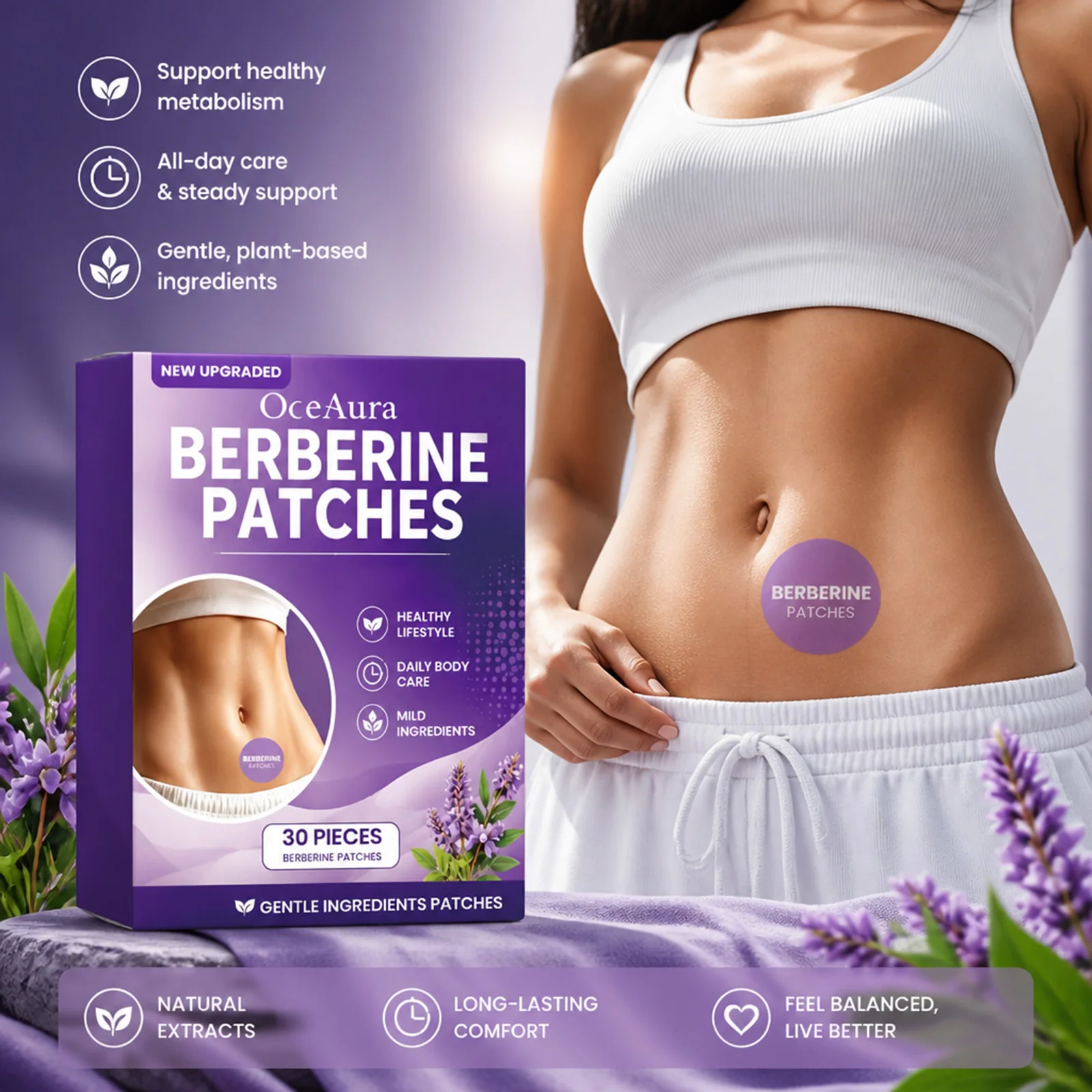 BERBERINE Body Care Patches Skin Barrier Repair Improve Dull Rough Skin Breathable Daily Care Patches image 2