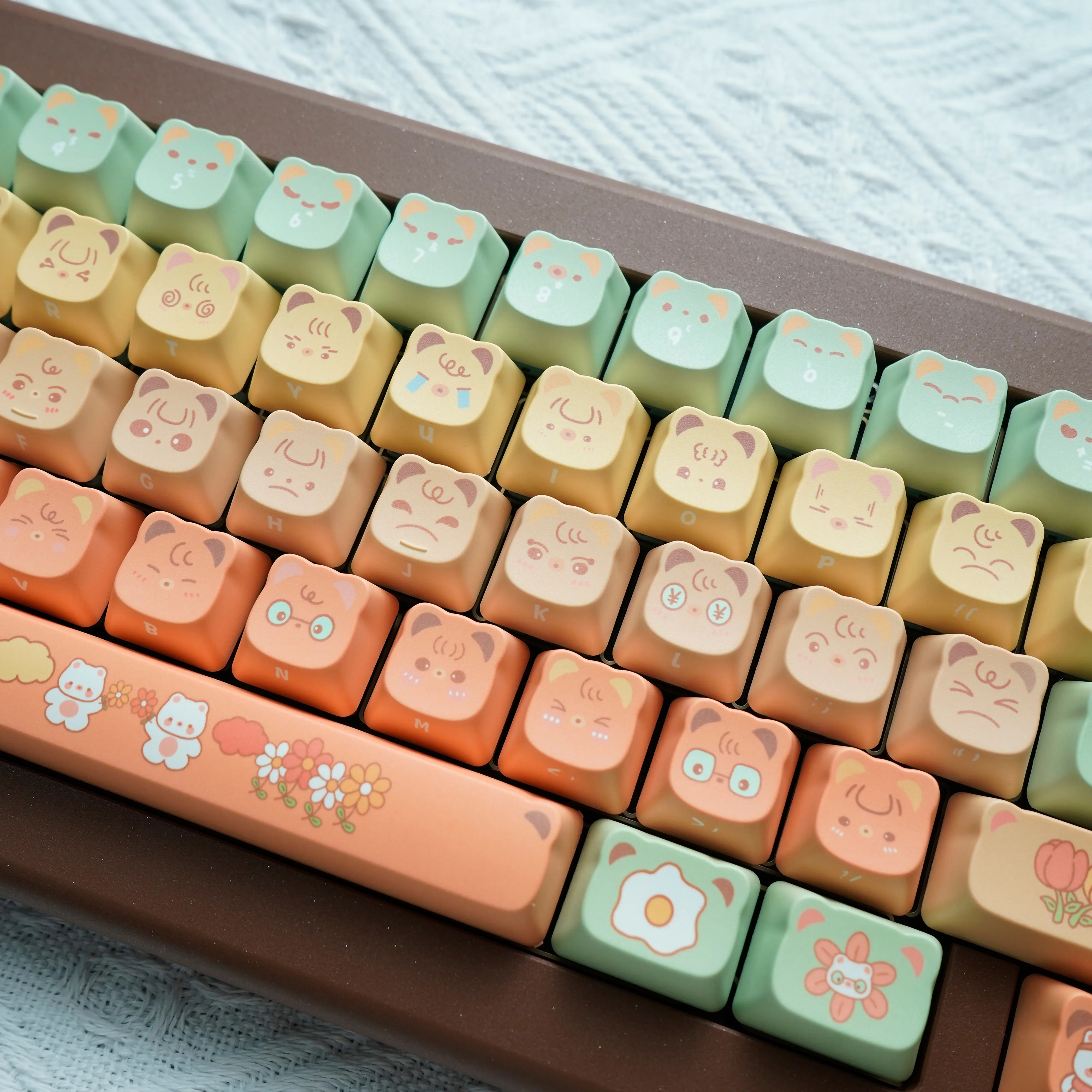 Citrus PBT material Highly sublimation process Side engraving Mechanical keyboard Customized keycaps