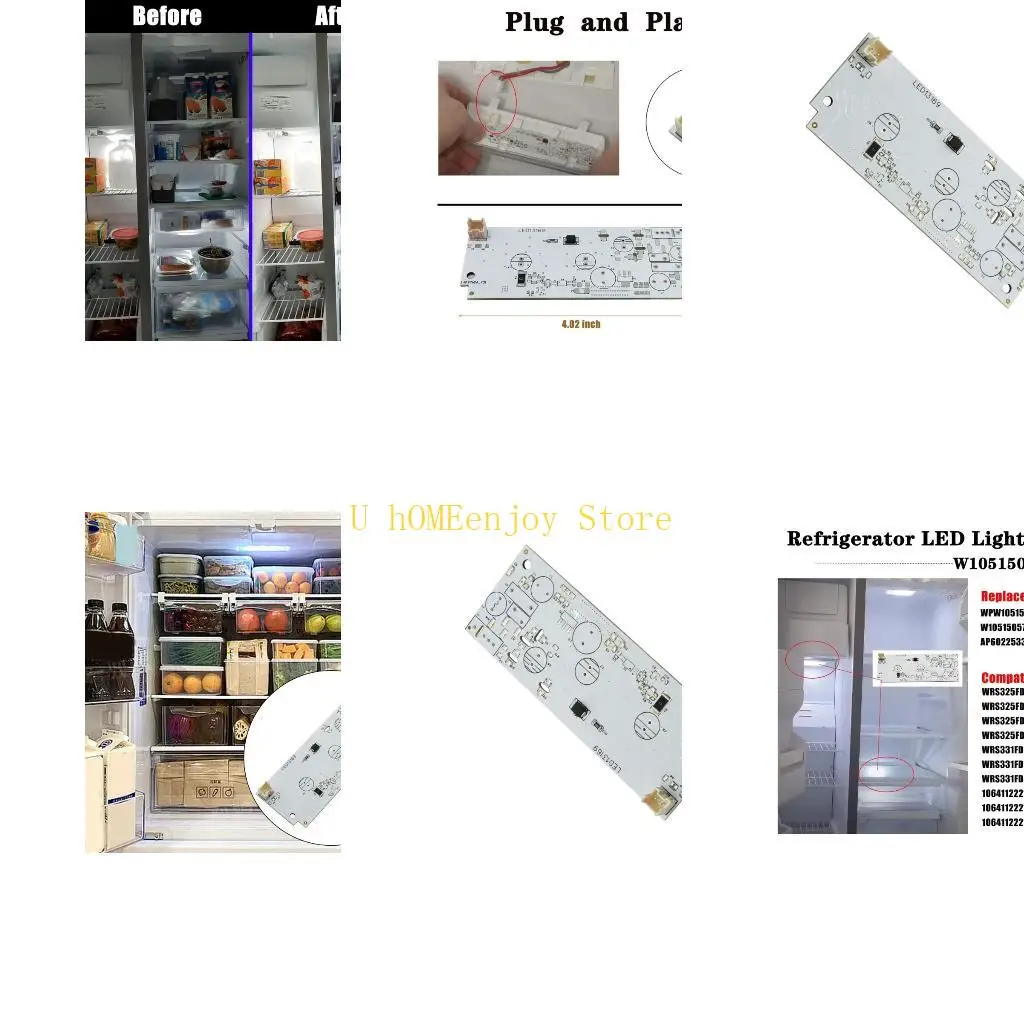 B0KF W10515057 3021141 Refrigerator Freezer LED Light Repalce WPW10515057 LED Light