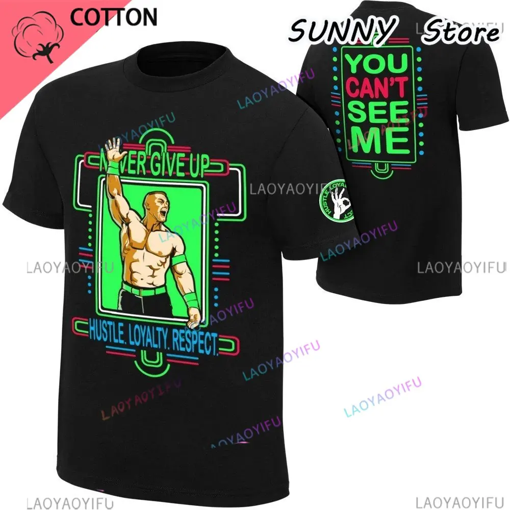 2024 Summer Men's 3D Printed Wrestler John Cena T-shirt Children's Street Sports Large size Top