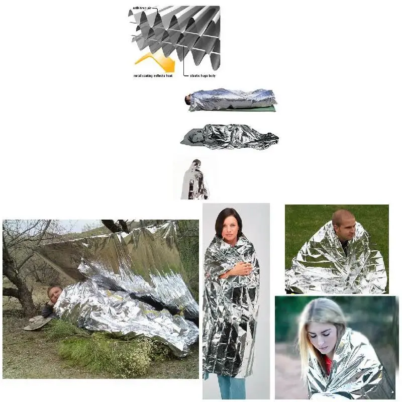 Hot Portable Water Proof Emergency Rescue Blanket Foil Thermal Space DIN889