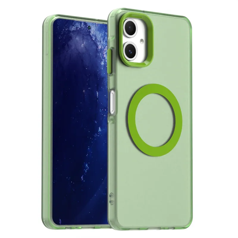 For Samsung Galaxy A06 4G Case For Samsung A06 4G Cover 6.7 inch Translucent Candy Color Matte Magnetic Shockproof Bumper