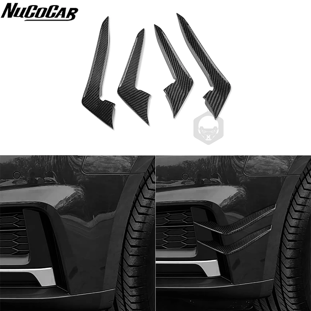 For Audi A5 S5 F5 S-Line 2017-20 Real Dry Carbon Fiber Front Bumper Air Vent Fender Spoiler Splitter Car Accessories Decorative