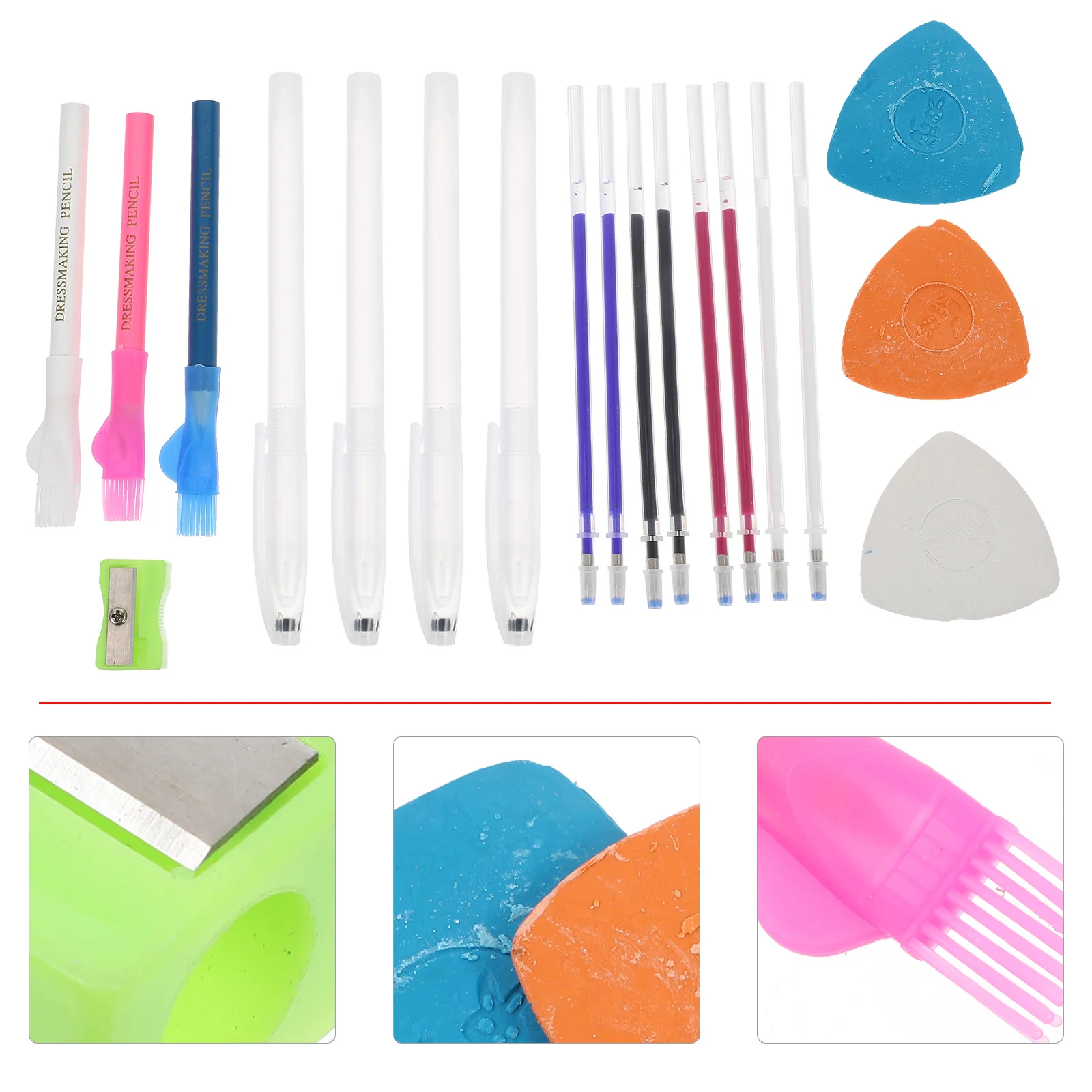 1 مجموعة المهنية الخياطين الطباشير الخياطة اكسسوارات دائم العملي الخياط النسيج الطباشير مبراة المياه القابلة للإزالة