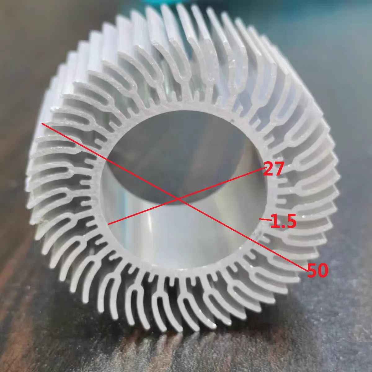 OD50xID27mm Length 30mm 50mm 60mm 70mm Aluminum Heatsink Round raditor 5w Power led For DIY