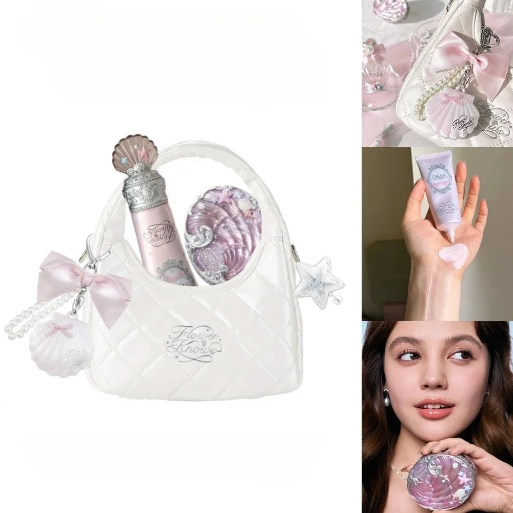 Flower Knows-imprimación de cobertura completa, corrector en polvo horneado, ajuste de larga duración, Control de aceite, resaltador, contorno, sombra de ojos, maquillaje