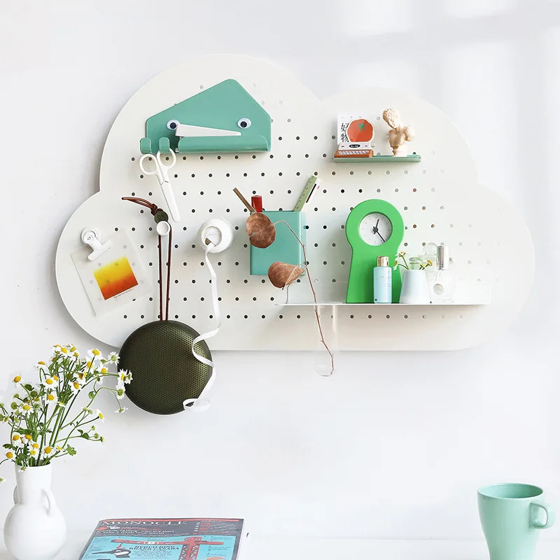 

Cloud hole board, wall storage, metal rack, decorative baffle