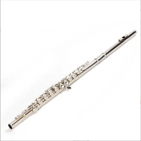 

Factory Wholesale C Key Flutes Closed 16 Hole Flute Nickel Plated Woodwind Instrument For Beginner Silver