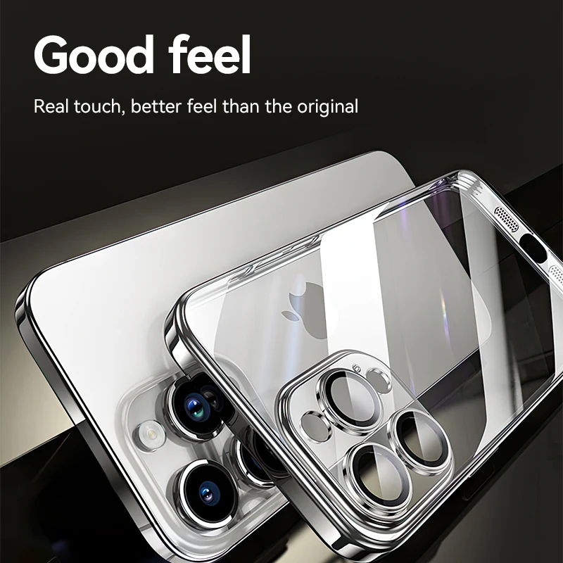 Joyroom Soft TPU Case For iPhone 16 Pro Max Transparent Cover For iPhone 16 15 14  Pro Max Shockproof Case With Len Protection