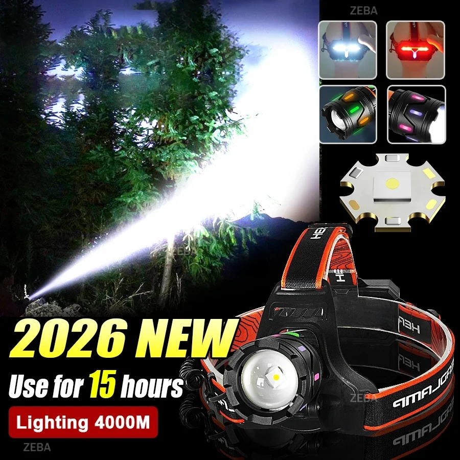 2026-new-ultra-bright-led-headlights-most-powerful-headlamp-with-cob-light-rechargeable-headlight-18650-camping-head-lantern
