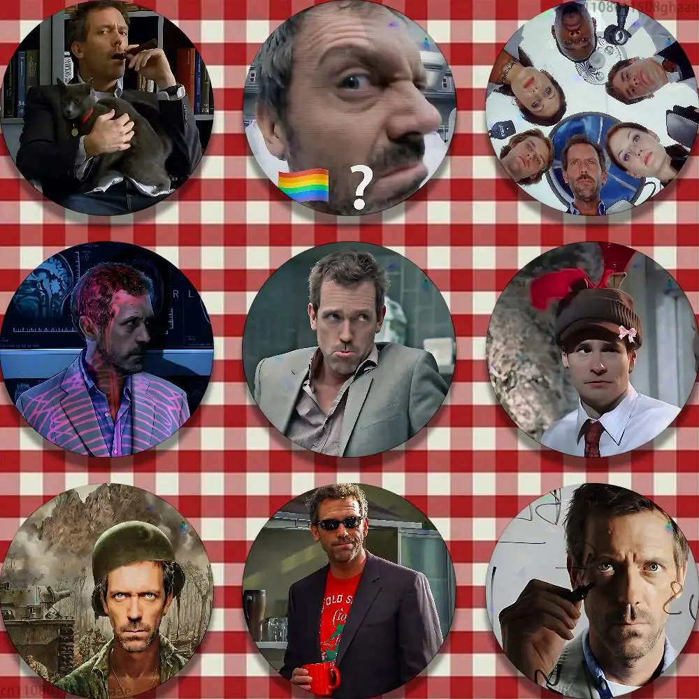 

Classic House M.D 32/44/58mm Handmade Pins Round Brooch Badge Backpacks Clothes Jewelry Gifts