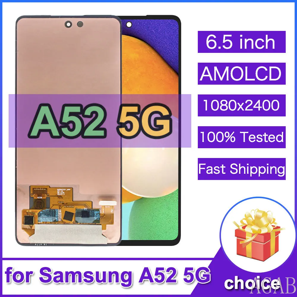 High Quality LCD for Samsung Galaxy A52 5G LCD Display Touch Screen Assembly Replacement Part for Samsung A526W A526B A526U LCD