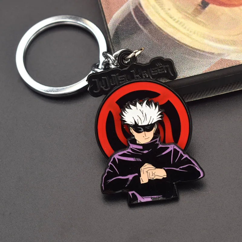 Jujutsu Kaisen Satoru Gojo Keychain Pendant Anime Two Dimensions Peripherals Itadori Yuji Unzip Pendant Accessories Gift Toys