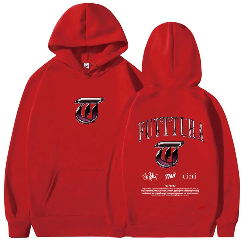TINI STOESSEL Futtura Tour Album 2025 Graphic Hoodie Unisex Fashion Harajuku Style Sweatshirts Retro Oversized Long Sleeve Hoody