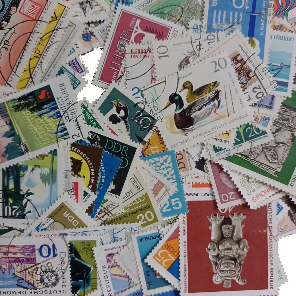 Germany Stamps Random 100 Pieces / Lot All Different Commen Postage Post Stamps With Post Mark For Collections