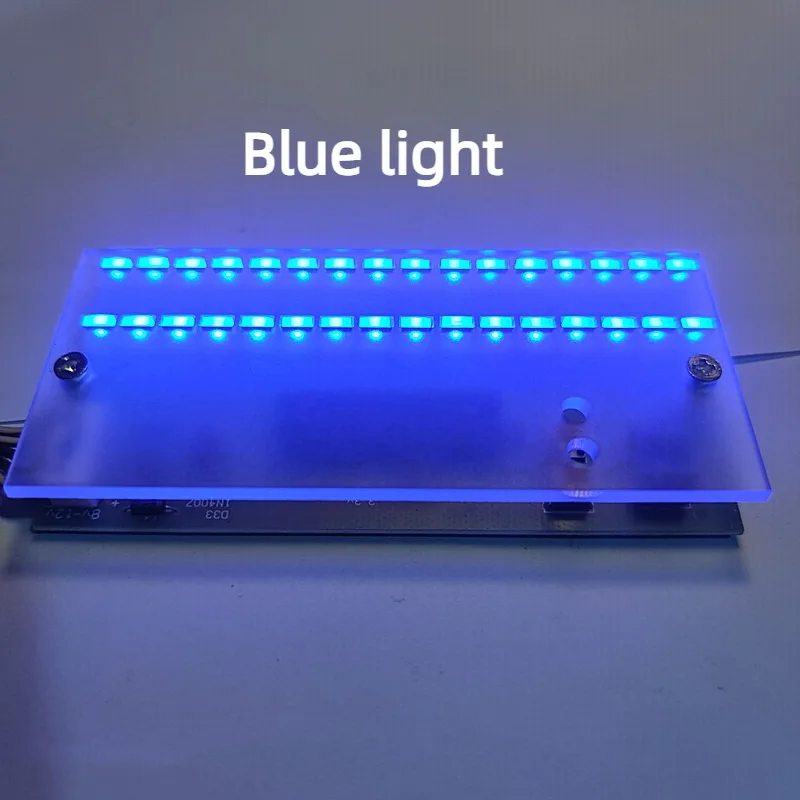 أضواء مستوى إيقاع مؤشر الطيف الموسيقى ، LED مربع مزدوج ، ودعم الصوت قناة مزدوجة ، لوحات DIY بها بنفسك