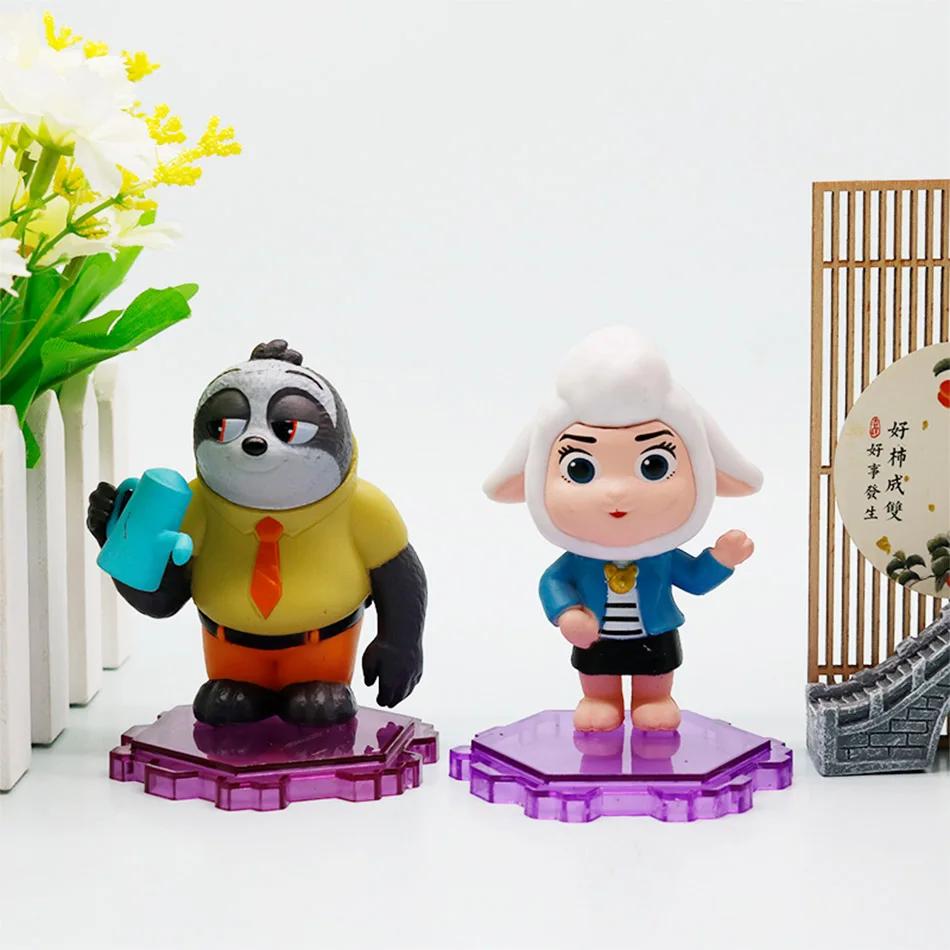 Disponibile 6 pezzi Figurine modello animale Coniglio Volpe Ornamenti Modelli da collezione Regali ideali per bambini Regalo di Capodanno