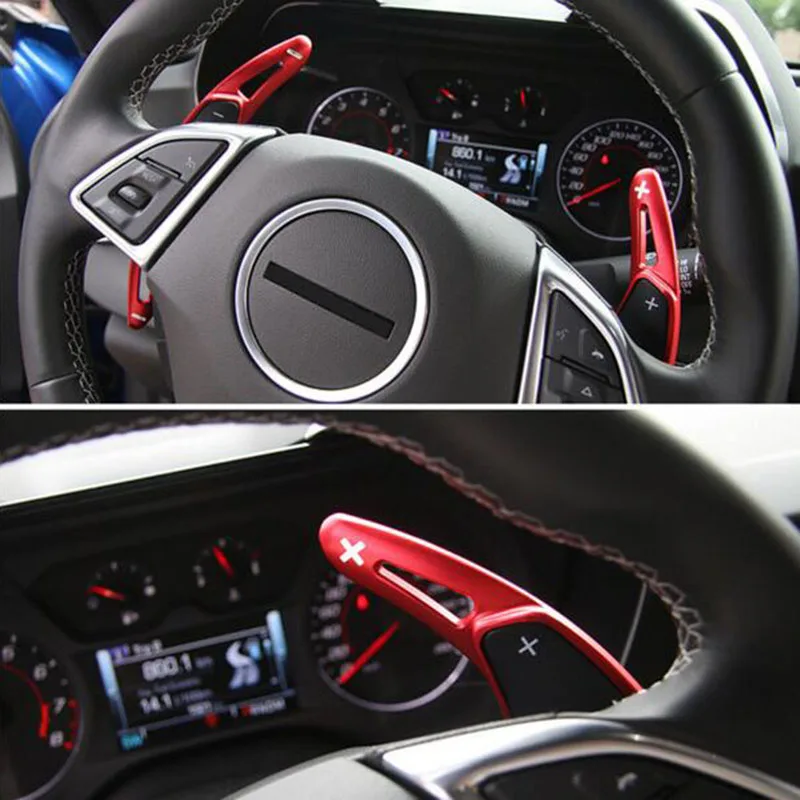 Car Styling for Chevrolet Camaro 6th Gen 2016 2017 2018 aluminum Paddle Shifters Steering Wheel Shift Paddles Decoration Trim