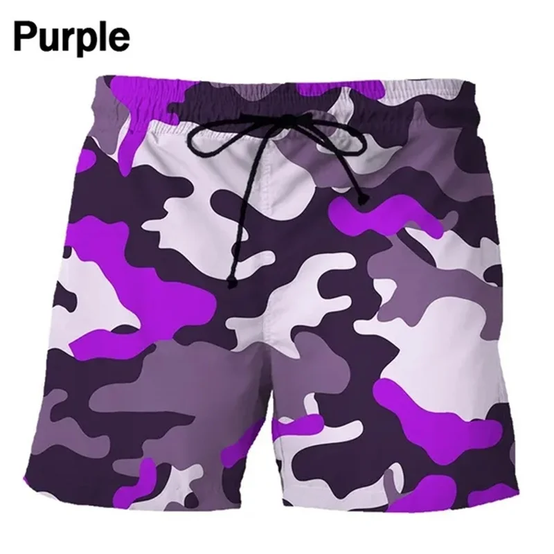 Jungle Bos Camouflage Strand Shorts Heren Kleding 3d Print Board Shorts Snel Droog Badpak Zwembroek Cool Soldatenijs Shorts