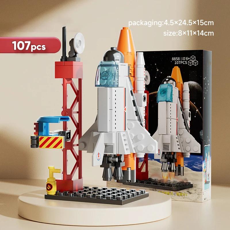 Spacecraft Model Assembling Toy Small Particle Building Blocks