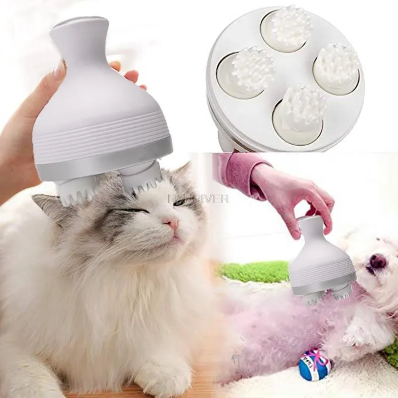 Waterproof Head Massager With Kneading Function, Multi-functional Pet Dragon Claw Hand, Small Massage Device