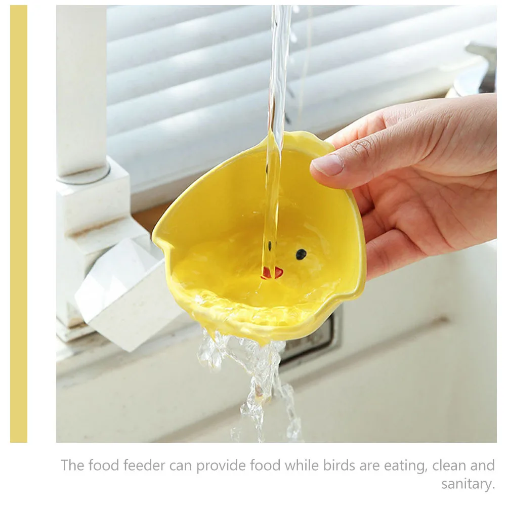 

2Pcs Ceramic Bird Feeding Bowls Large Capacity Food Feeder for Budgerigar Canary Cockatiel Finch Parakeet Pet Feeding Dishes