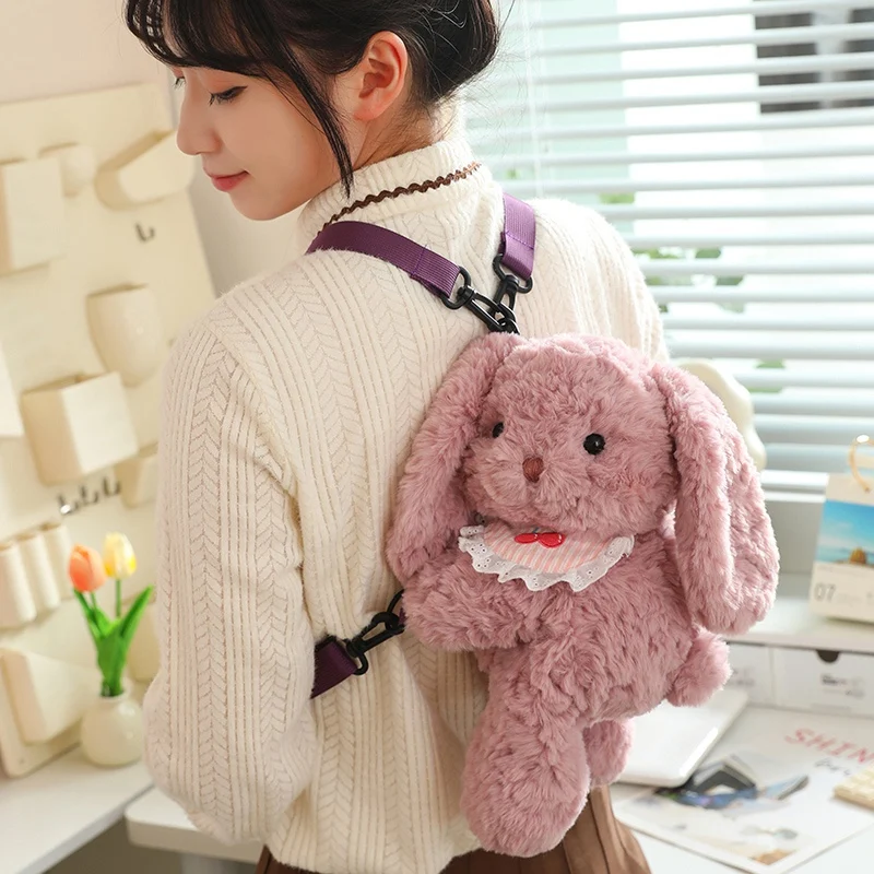 30cm kawaii Tiere Plüsch tasche weich ausgestopft Kaninchen Bär Elefant Schaf Dame Umhängetasche flauschigen Rucksack für Mädchen Kinder Geschenk