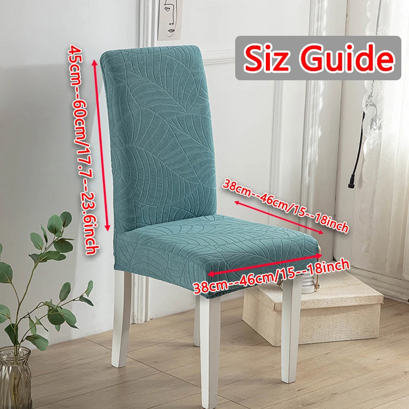 Jacquard Chair Cover for Dining Room Wedding Banquet Stretchy Water Repellent Chair Protector 1/2/4/6 Pieces Chair Slipcover