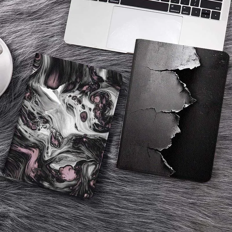 

Black Pink Swirl Pattern Tablet Case For Samsung Galaxy Tab S7 S8 S9 S10 FE Lite Gift