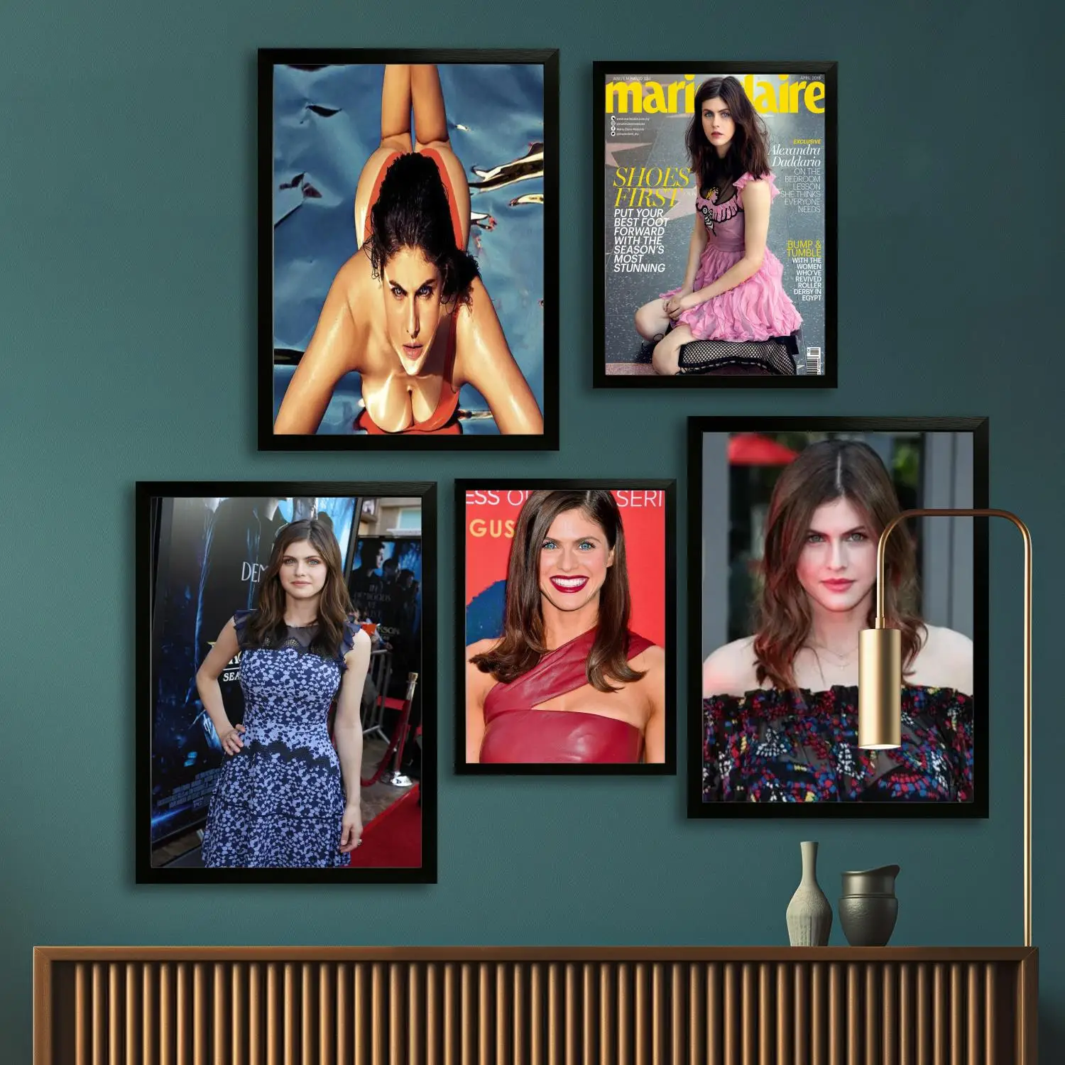 Alexandra Daddario холст художественный постер и настенная картина с принтом, современные семейные постеры для декора спальни, декоративная живопись