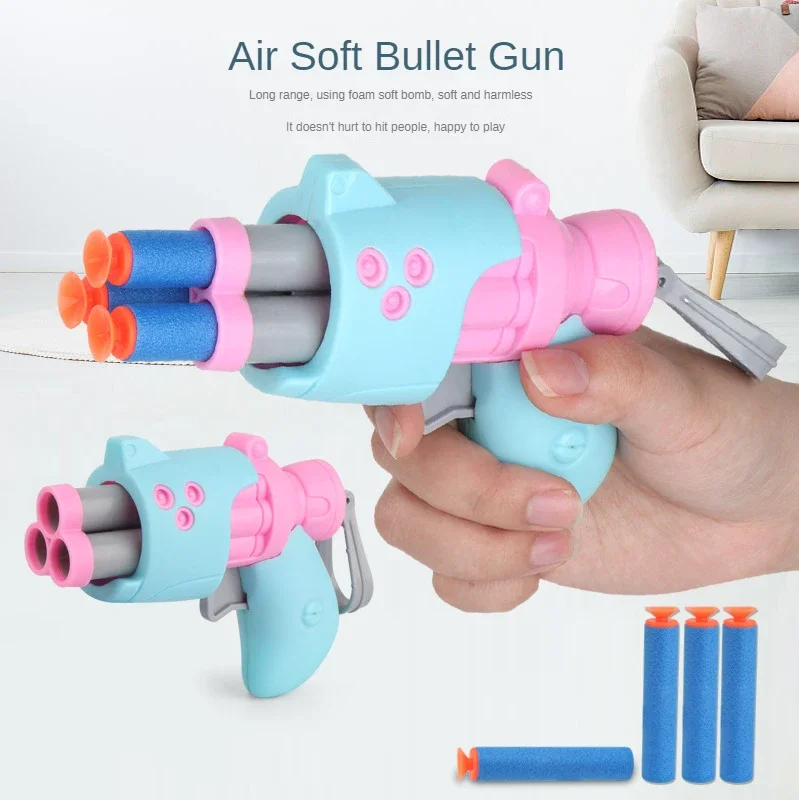 Foam Soft Bullet Toy Gun Launcher for Fun, Jogo seguro para crianças, Jogos de tiro ao ar livre