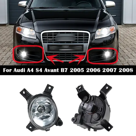 할로겐 전구가 있는 앞 범퍼 안개등, 아우디 A4 S4 Avant B7 2005-2008 8E0941699C 8E0941700C 용 안개등, 자동차 액세서리