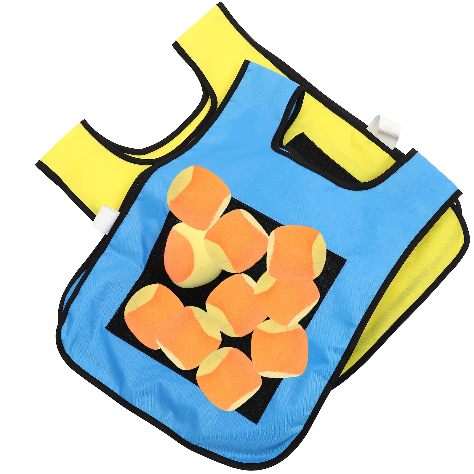 

Sticky Ball Vest Set with 10 Soft Balls Premium Quality Self Stick Front Perfect for Kids Toddler Toys