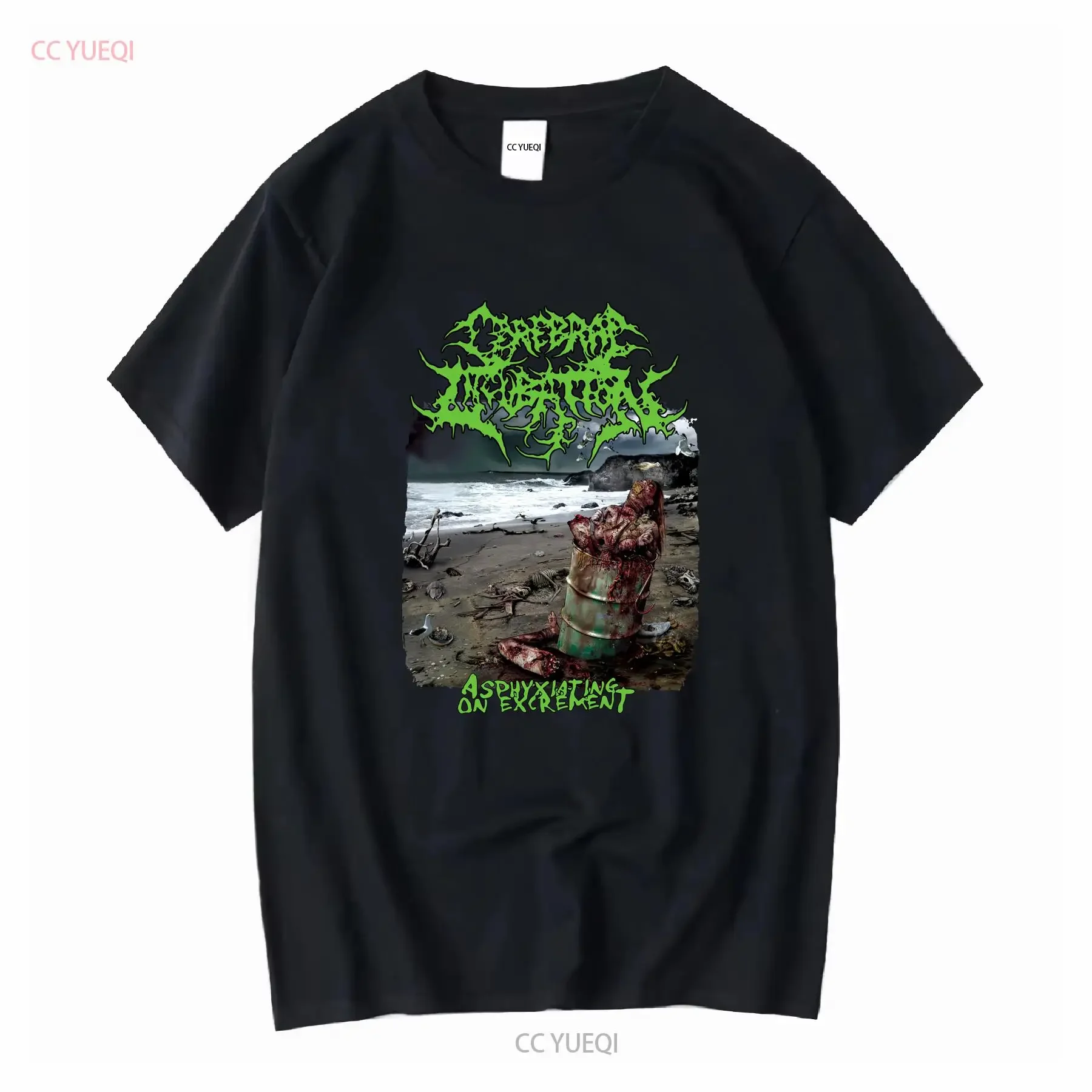 Cerebral Incubation Asphyxiating On Excrement T Shirt vintage Washed Top For Everyday Wear fashion Breathable Comfortable