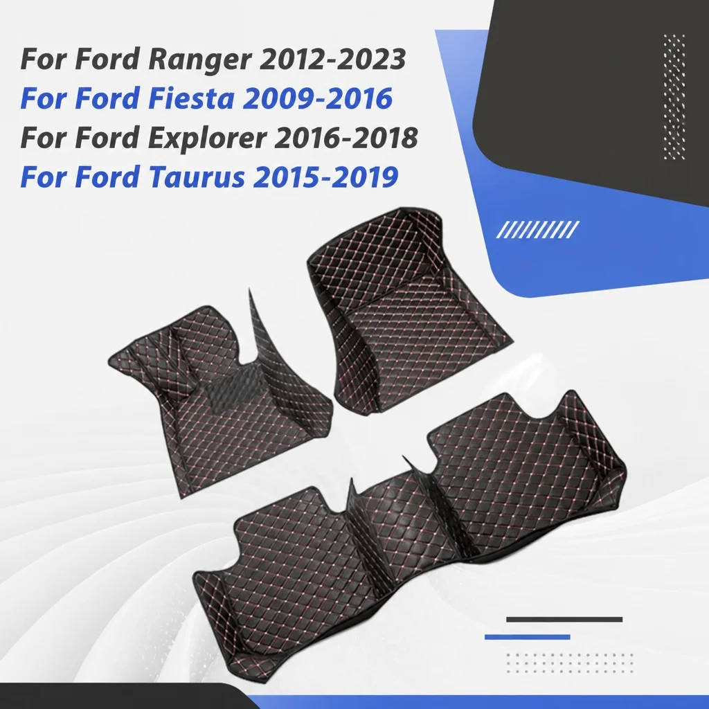 Car Floor Mats For Ford Ranger 2023 2022 2021 2020 2019 To 2012 For Fiesta 2009-2016 For Explorer 2016-2018 For Taurus 2015-2019