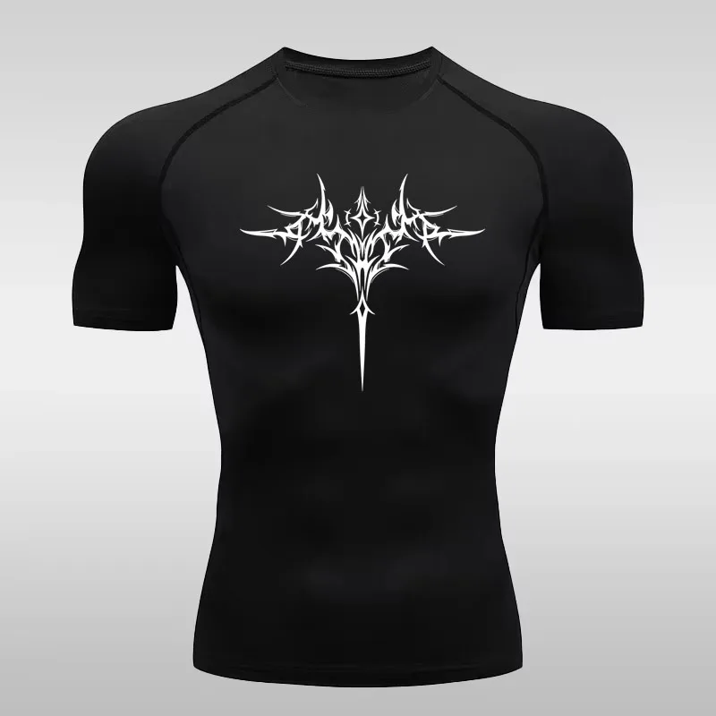 

Compression Shirt Men Fitness Gym Skeleton Sport Running T-Shirt Rashgard Tops Tee Quick Dry Short Sleeve T-Shirt For Men JW104