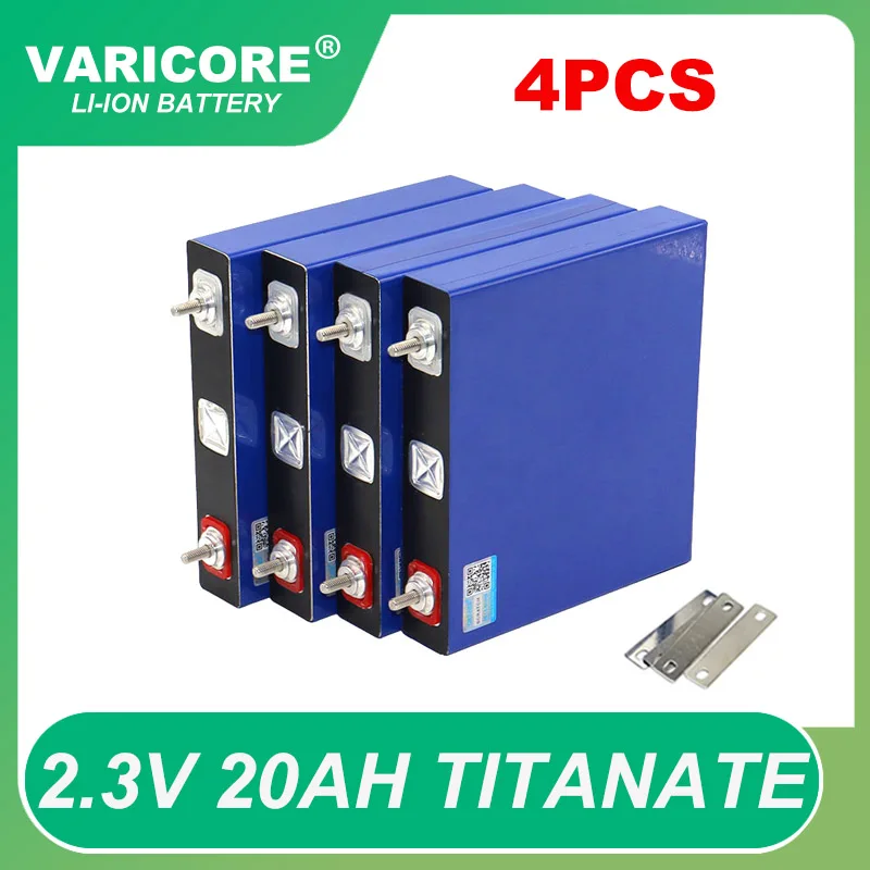 4pcs 2.3V 20Ah lithium Titanate battery LTO 10C discharge 20000 Cycle DIY 12V 24V low temperature resistant batteries